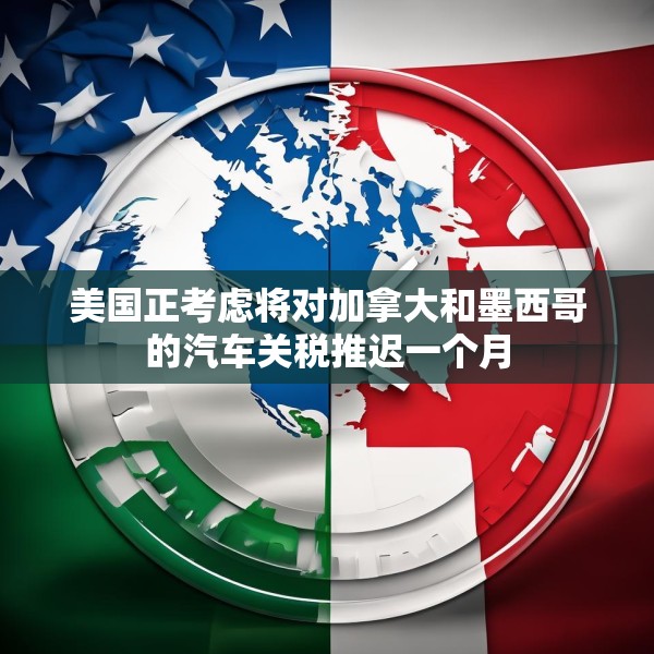 美国正考虑将对加拿大和墨西哥的汽车关税推迟一个月