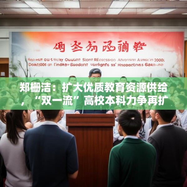 郑栅洁：扩大优质教育资源供给，“双一流”高校本科力争再扩招2万人