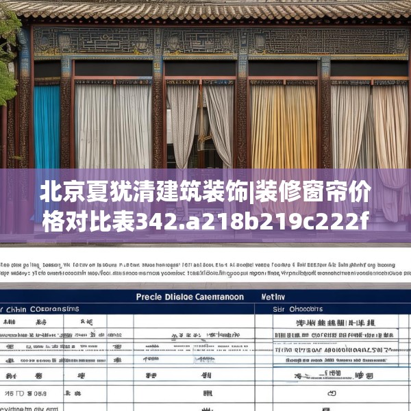 北京夏犹清建筑装饰|装修窗帘价格对比表342.a218b219c222fgy.229nbn