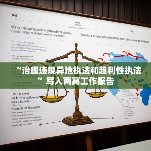 “治理违规异地执法和趋利性执法”写入两高工作报告