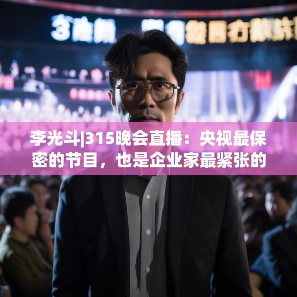 李光斗|315晚会直播：央视最保密的节目，也是企业家最紧张的日子