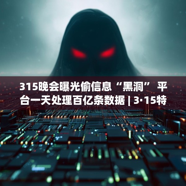 315晚会曝光偷信息“黑洞” 平台一天处理百亿条数据 | 3·15特别报道
