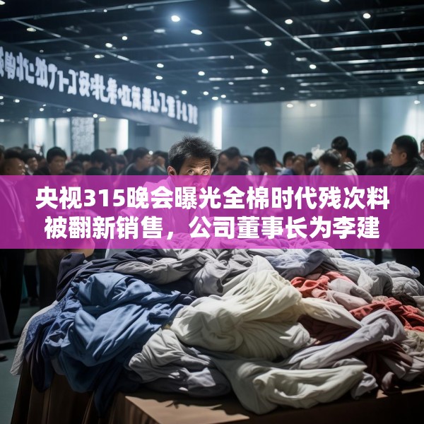 央视315晚会曝光全棉时代残次料被翻新销售，公司董事长为李建全