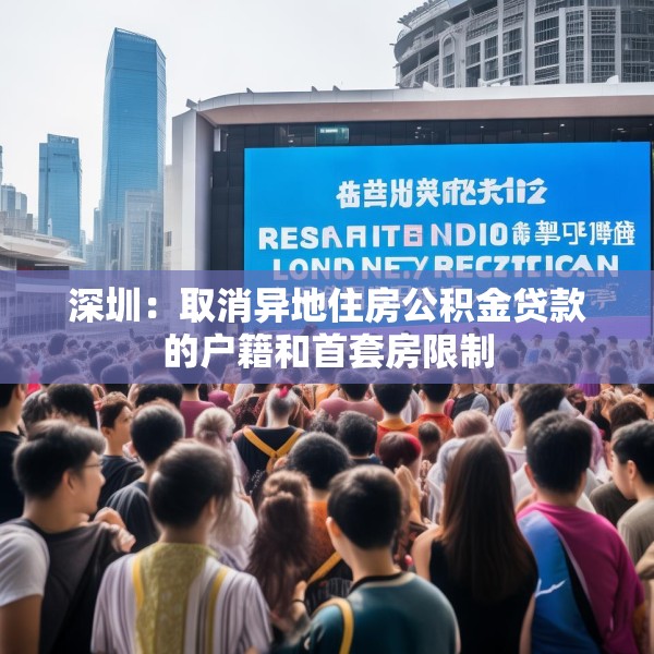 深圳：取消异地住房公积金贷款的户籍和首套房限制