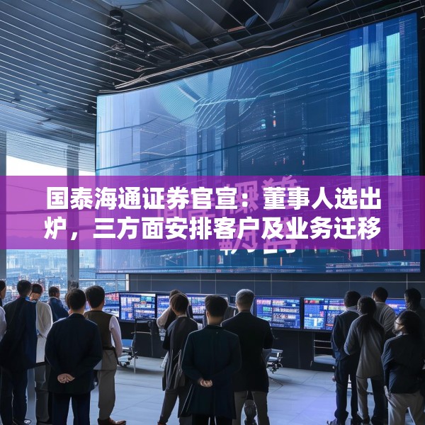 国泰海通证券官宣：董事人选出炉，三方面安排客户及业务迁移