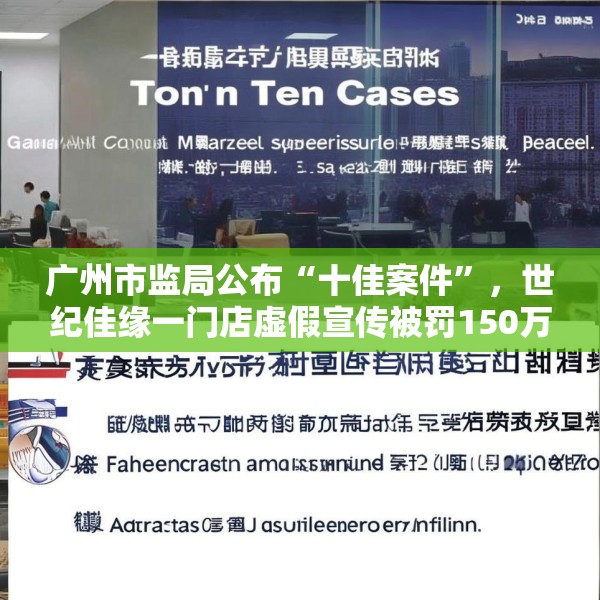 广州市监局公布“十佳案件”，世纪佳缘一门店虚假宣传被罚150万元