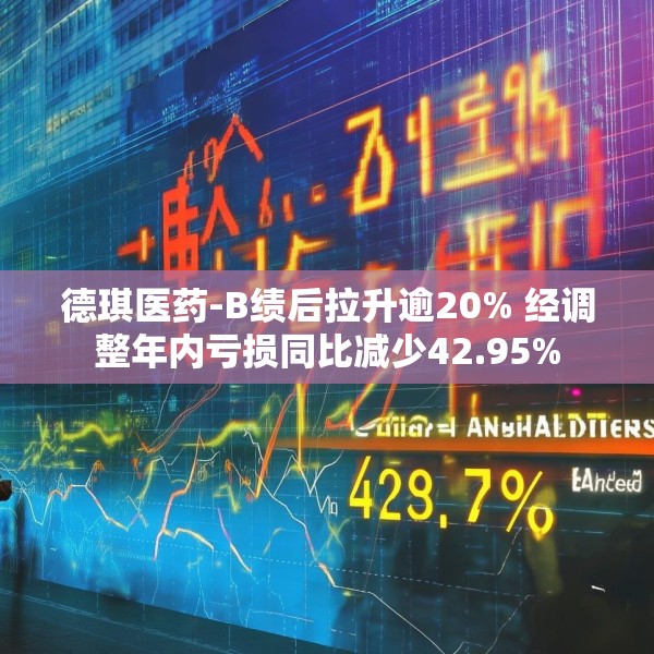 德琪医药-B绩后拉升逾20% 经调整年内亏损同比减少42.95%
