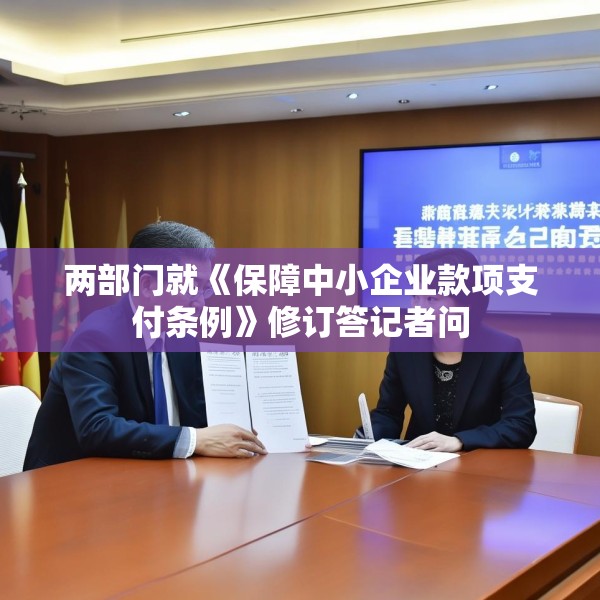 两部门就《保障中小企业款项支付条例》修订答记者问