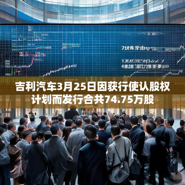 吉利汽车3月25日因获行使认股权计划而发行合共74.75万股