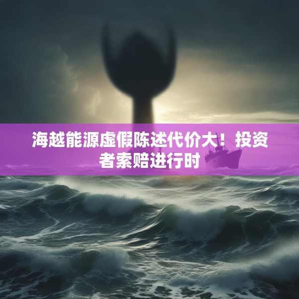 海越能源虚假陈述代价大！投资者索赔进行时
