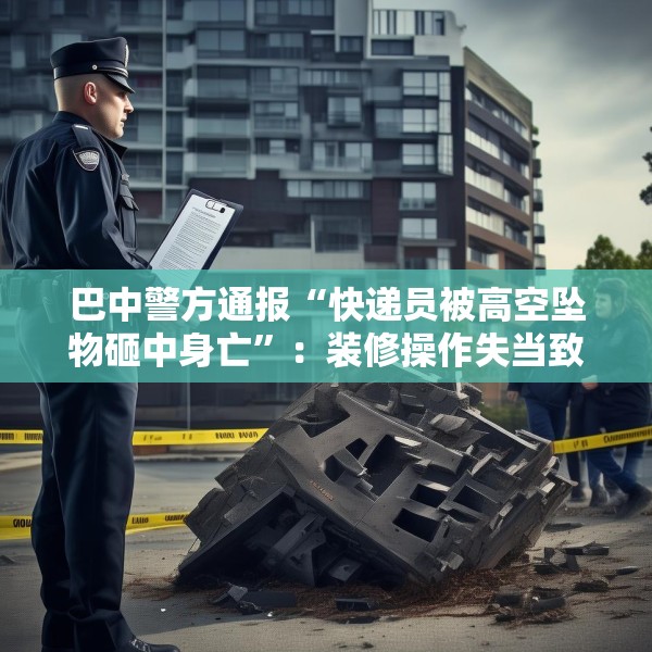 巴中警方通报“快递员被高空坠物砸中身亡”：装修操作失当致方钢掉落，2人被刑拘