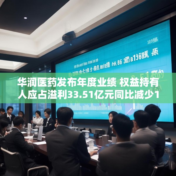 华润医药发布年度业绩 权益持有人应占溢利33.51亿元同比减少13.06%