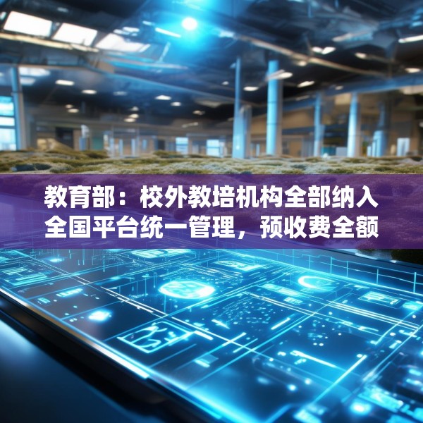 教育部：校外教培机构全部纳入全国平台统一管理，预收费全额纳入监管