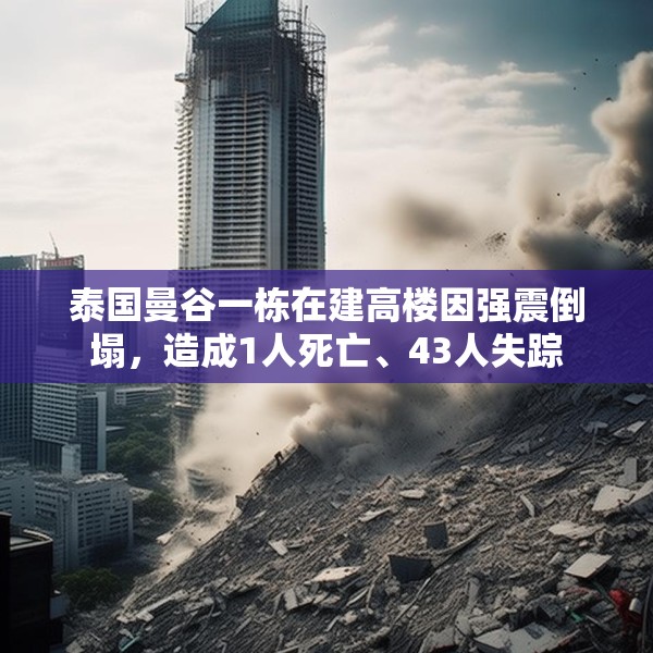 泰国曼谷一栋在建高楼因强震倒塌，造成1人死亡、43人失踪