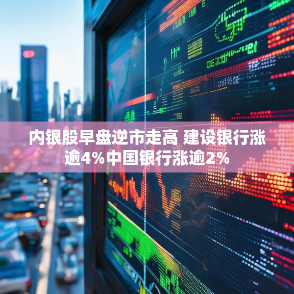 内银股早盘逆市走高 建设银行涨逾4%中国银行涨逾2%