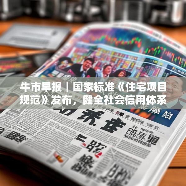 牛市早报｜国家标准《住宅项目规范》发布，健全社会信用体系意见印发
