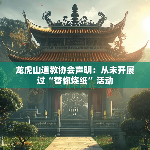 龙虎山道教协会声明：从未开展过“替你烧纸”活动