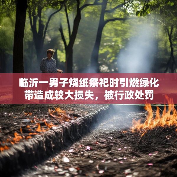 临沂一男子烧纸祭祀时引燃绿化带造成较大损失，被行政处罚