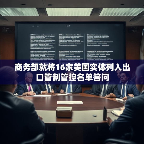 商务部就将16家美国实体列入出口管制管控名单答问