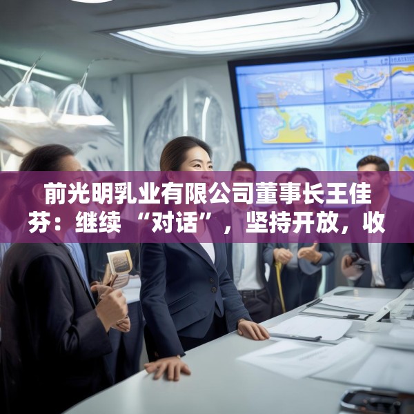 前光明乳业有限公司董事长王佳芬：继续 “对话”，坚持开放，收获共赢