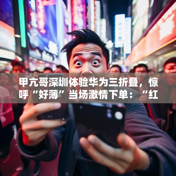 甲亢哥深圳体验华为三折叠，惊呼“好薄”当场激情下单：“红的黑的我都要！”