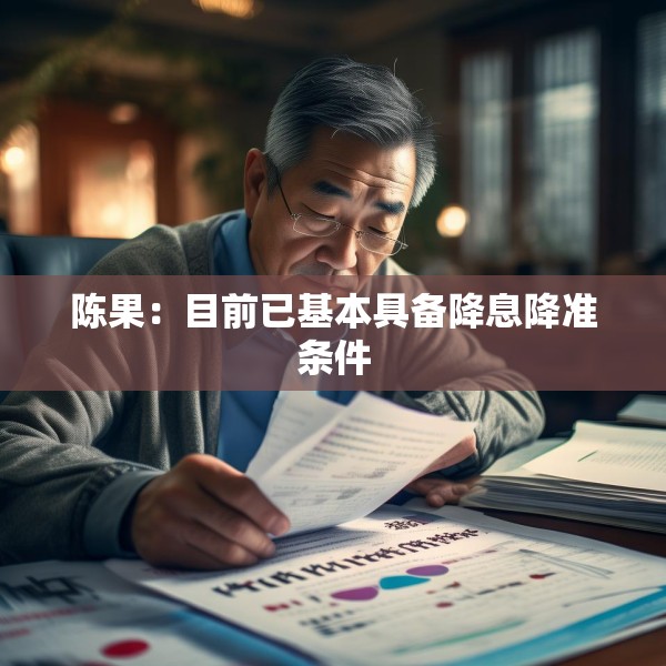陈果：目前已基本具备降息降准条件