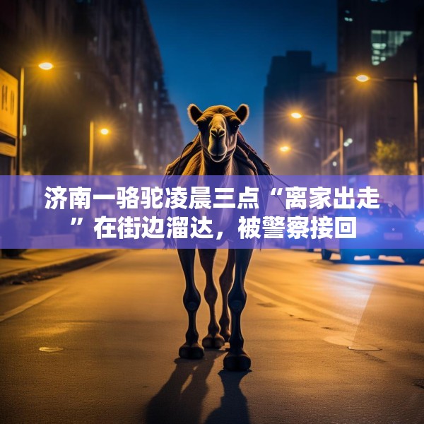 济南一骆驼凌晨三点“离家出走”在街边溜达，被警察接回