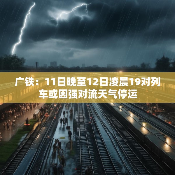 广铁：11日晚至12日凌晨19对列车或因强对流天气停运
