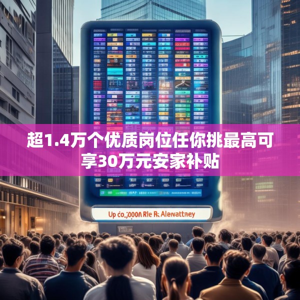 超1.4万个优质岗位任你挑最高可享30万元安家补贴