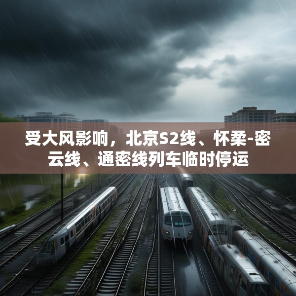 受大风影响，北京S2线、怀柔-密云线、通密线列车临时停运