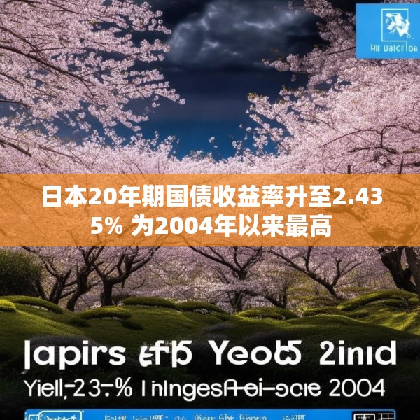 日本20年期国债收益率升至2.435% 为2004年以来最高