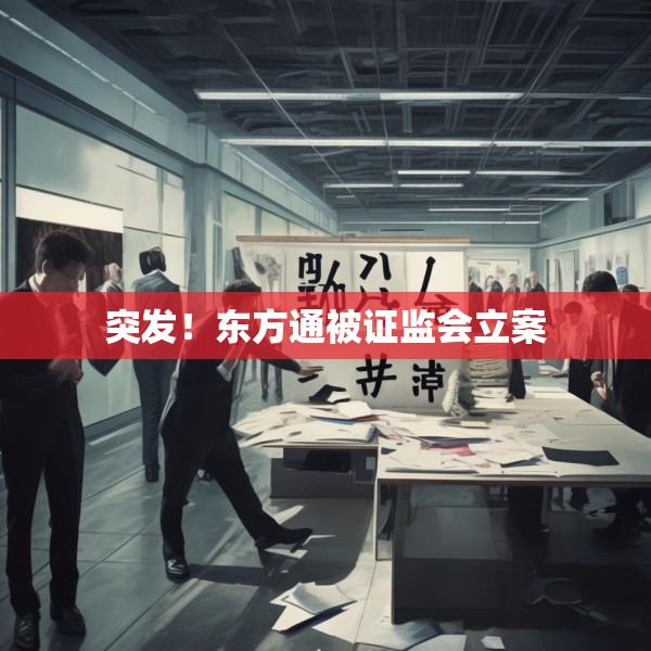 突发！东方通被证监会立案