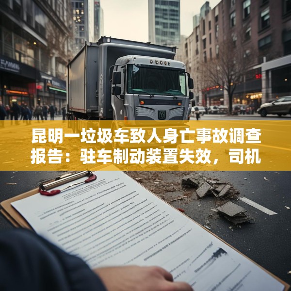 昆明一垃圾车致人身亡事故调查报告：驻车制动装置失效，司机欲阻停被撞