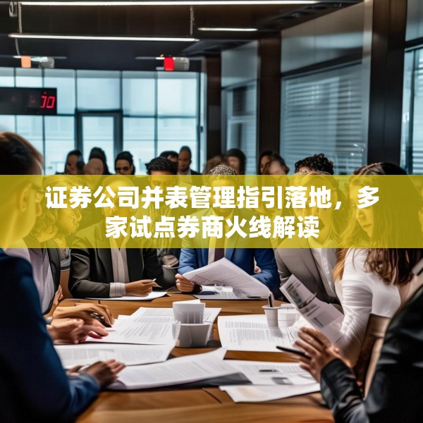 证券公司并表管理指引落地，多家试点券商火线解读