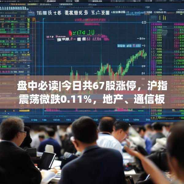 盘中必读|今日共67股涨停，沪指震荡微跌0.11%，地产、通信板块走高