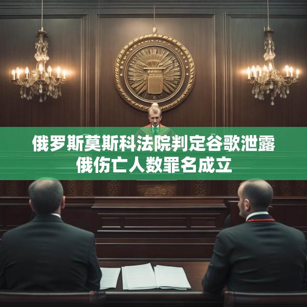 俄罗斯莫斯科法院判定谷歌泄露俄伤亡人数罪名成立