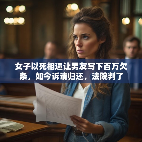 女子以死相逼让男友写下百万欠条，如今诉请归还，法院判了