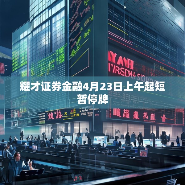 耀才证券金融4月23日上午起短暂停牌