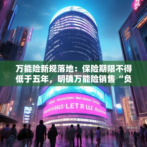 万能险新规落地：保险期限不得低于五年，明确万能险销售“负面清单”