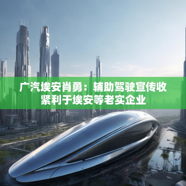 广汽埃安肖勇：辅助驾驶宣传收紧利于埃安等老实企业
