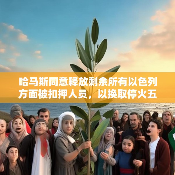 哈马斯同意释放剩余所有以色列方面被扣押人员，以换取停火五年