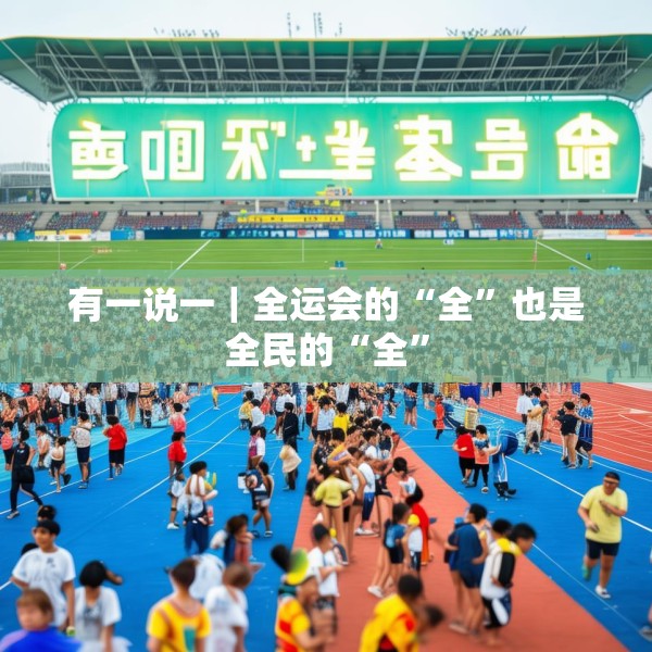 有一说一｜全运会的“全”也是全民的“全”