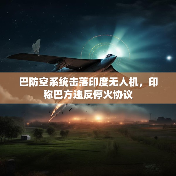 巴防空系统击落印度无人机，印称巴方违反停火协议