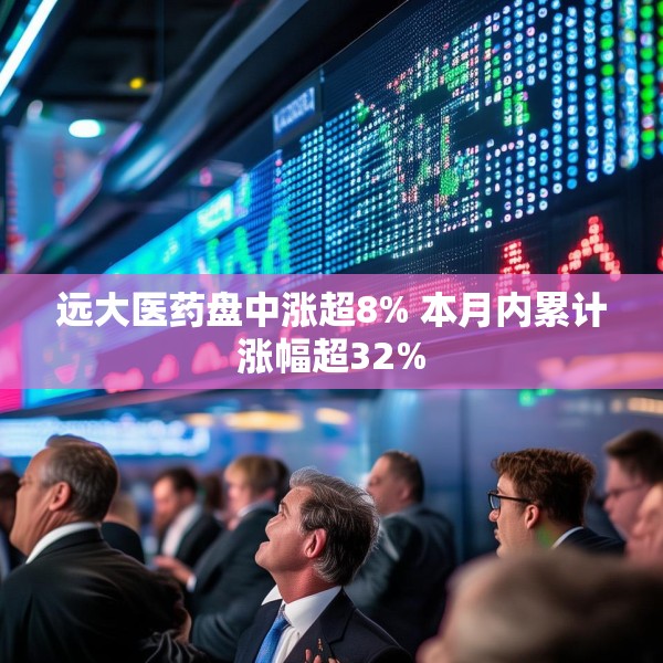 远大医药盘中涨超8% 本月内累计涨幅超32%