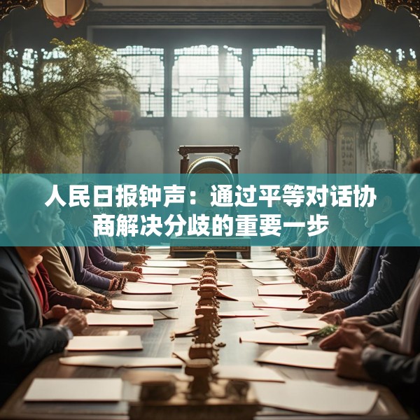 人民日报钟声：通过平等对话协商解决分歧的重要一步