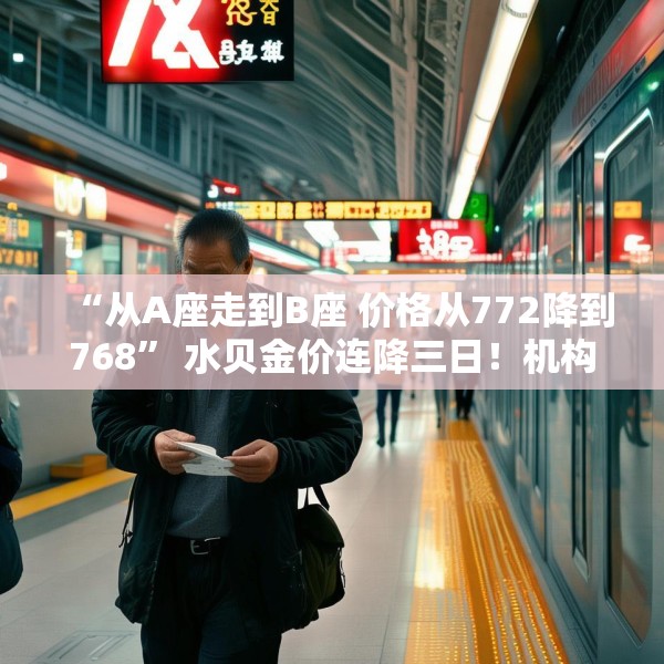 “从A座走到B座 价格从772降到768” 水贝金价连降三日！机构调整预期