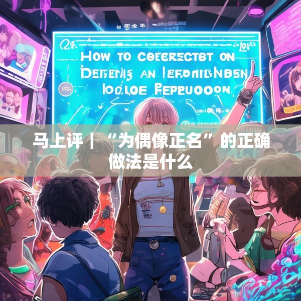 马上评｜“为偶像正名”的正确做法是什么