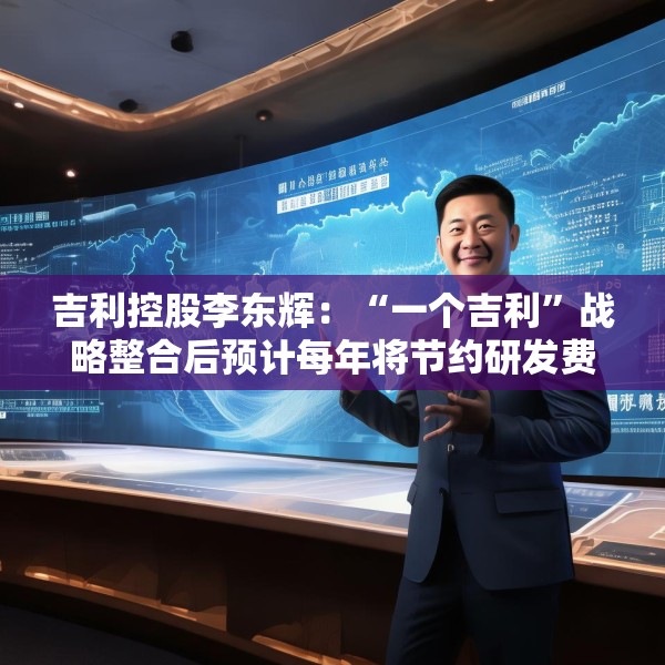 吉利控股李东辉：“一个吉利”战略整合后预计每年将节约研发费用数十亿元