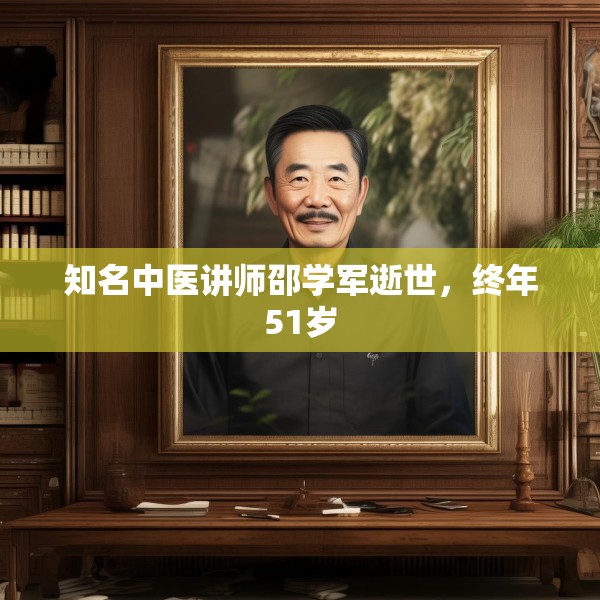 知名中医讲师邵学军逝世，终年51岁