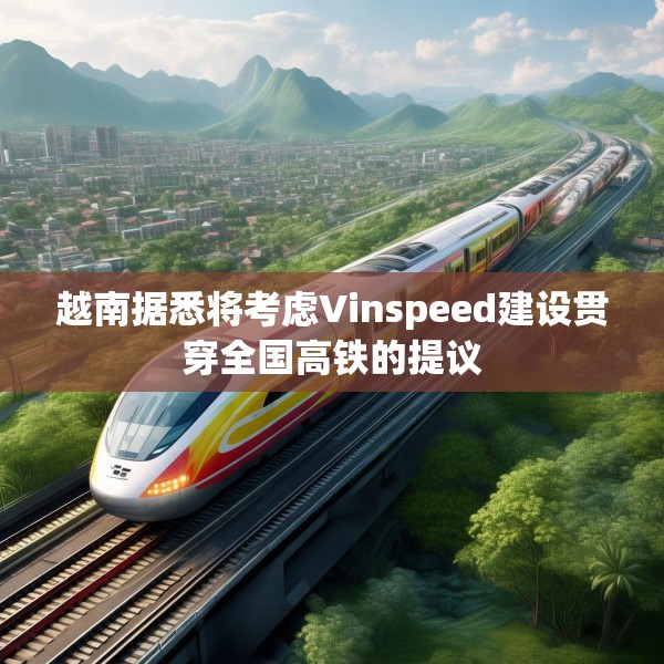 越南据悉将考虑Vinspeed建设贯穿全国高铁的提议